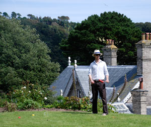 George in a garden
